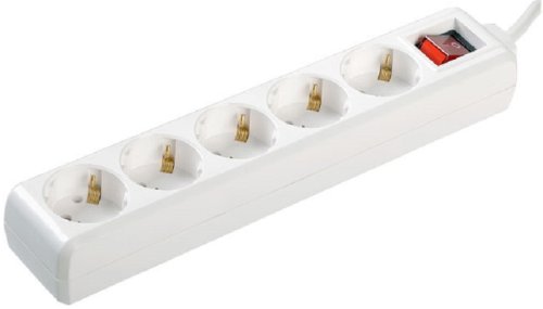 Удлинитель с заземлением и выключателем IEK Generica 5х5,0м 16А 3500Вт белый   картинка 